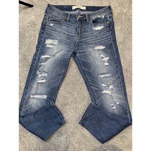 Abercrombie & Fitch Jeans Size 4 Blue Skinny Leg Mid Rise Stretch #153